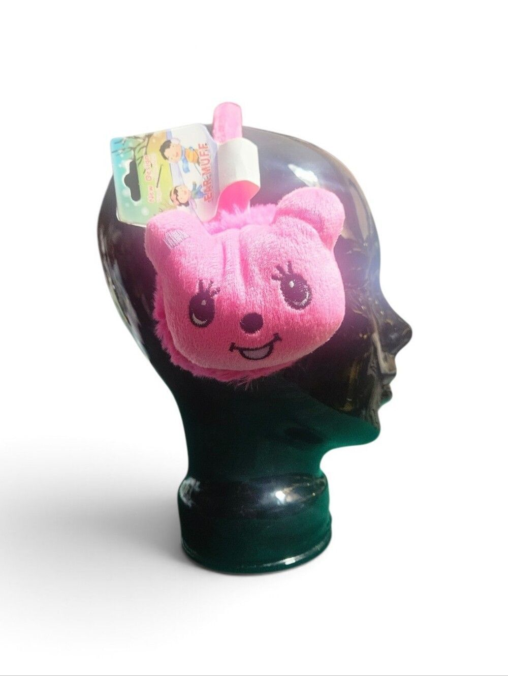 2/$15 Kids Ear Muffs Pink Plush Bear New - Picture 2 of 6